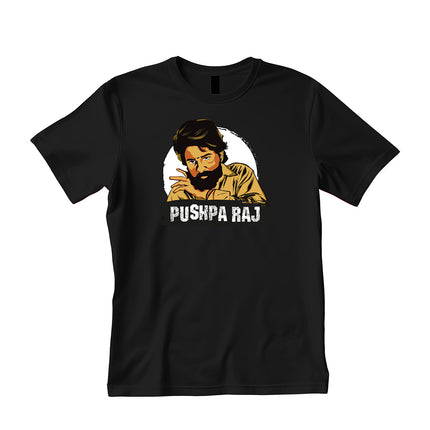Allu Arjun (Pushpa Raj)  Pima Round Neck T-Shirt - BLACK