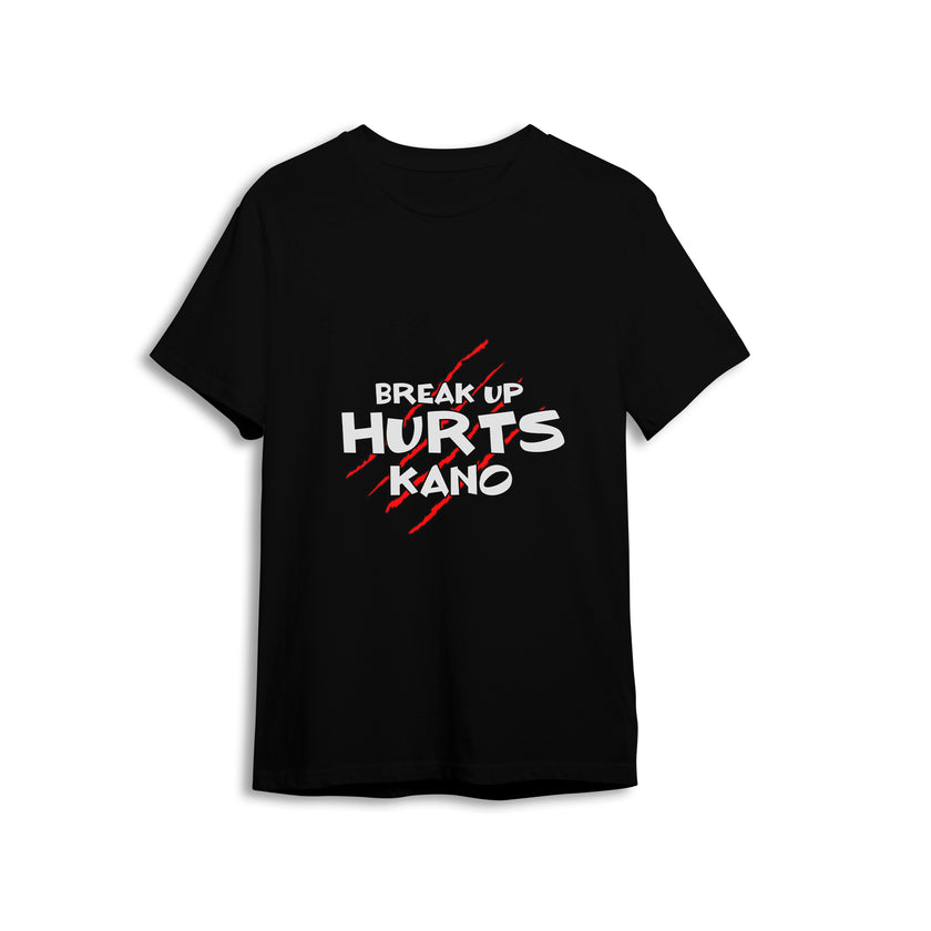 Break Up Hurts Kano Eco Round Neck T-shirt - Black