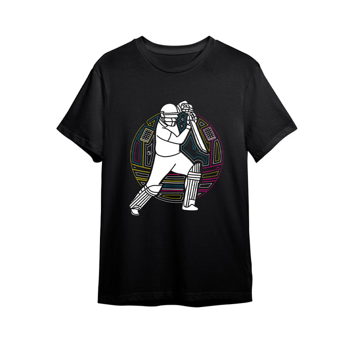 Cricket Pima Round Neck T-shirt - Black