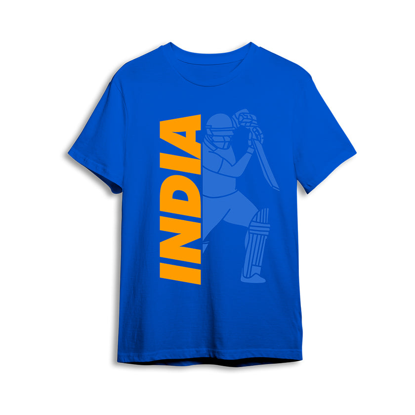 India Eco Round Neck T-shirt - Royal Blue