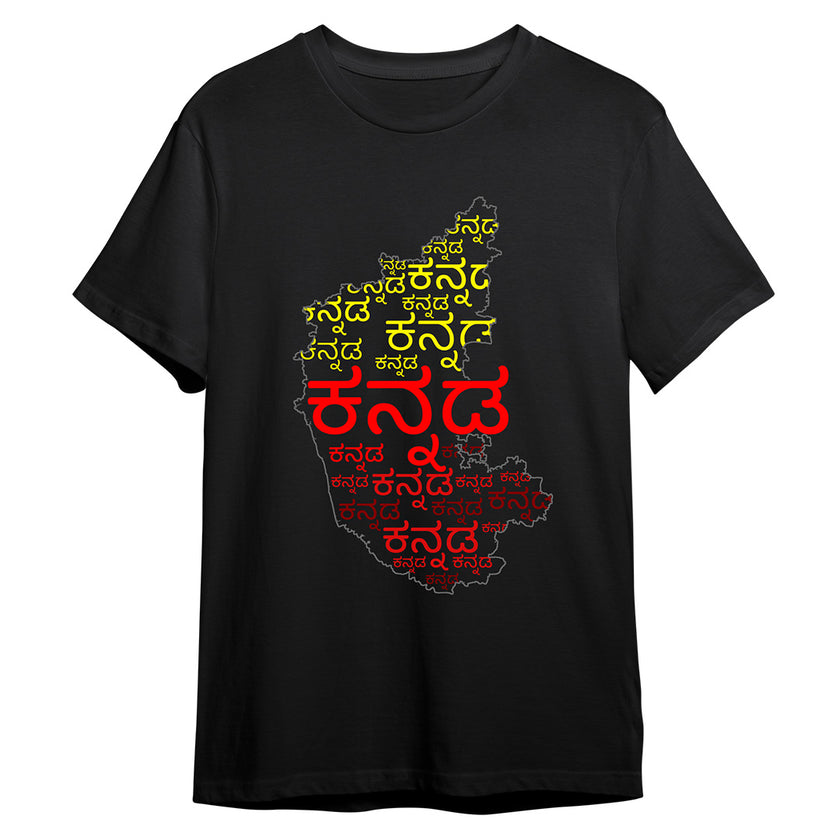 Kannada Pima Round Neck T-sirt - Black