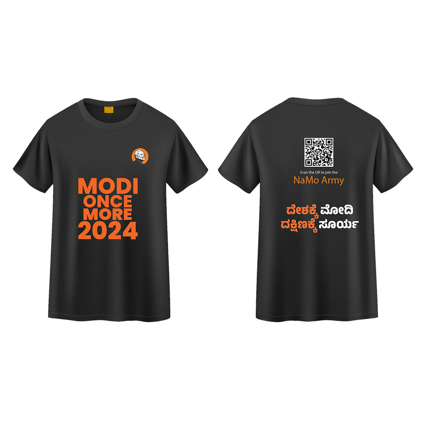 Modi Once More 2024 Eco Round Neck T-shirt - Black