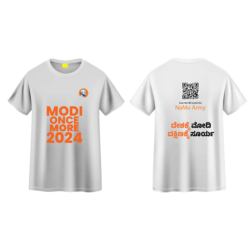 Modi Once More 2024 Eco Round Neck T-shirt - White