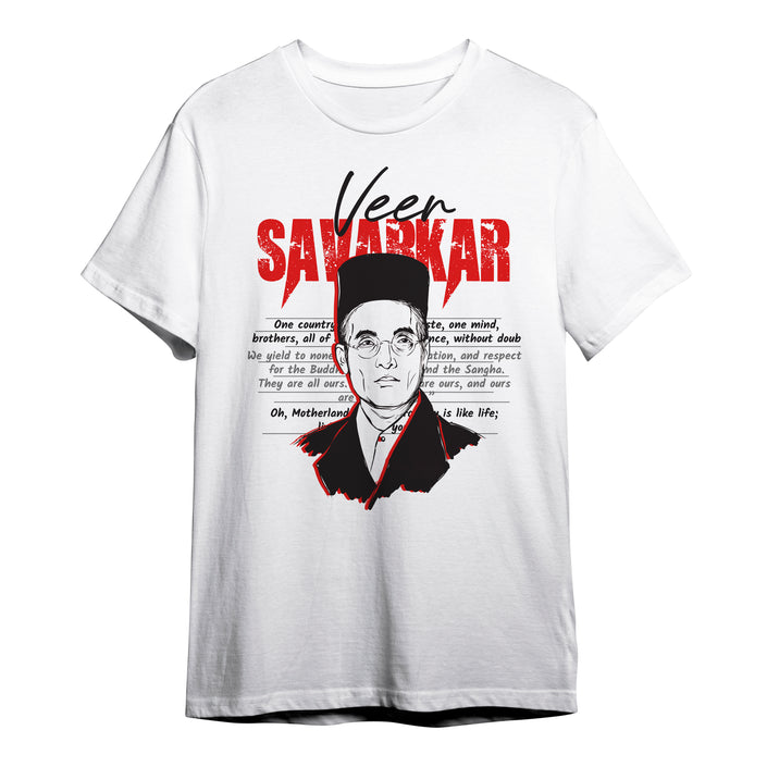 Veer Savarkar Pima Round Neck T-shirt - White