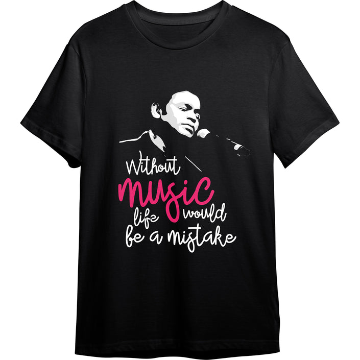 Without Music Pima Round Neck T-shirt - Black
